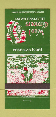Matchbook Cover - Wool Growers Restaurant Bakersfield CA 30 Strike