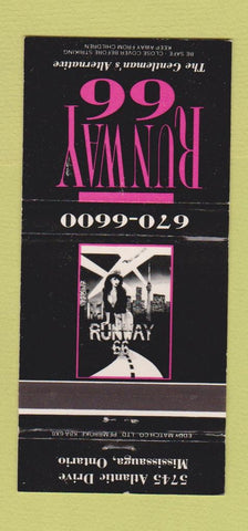 Matchbook Cover - Runway 66 Strip Club? Mississauga ON 30 Strike