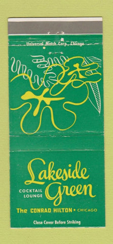 Matchbook Cover - Lakeside Green Hilton Hotel Chicago IL girlie 30 Strike
