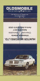Matchbook Cover - Hunter Motors Oldsmobile Chevrolet Athabasca AB WEAR 30 Strike