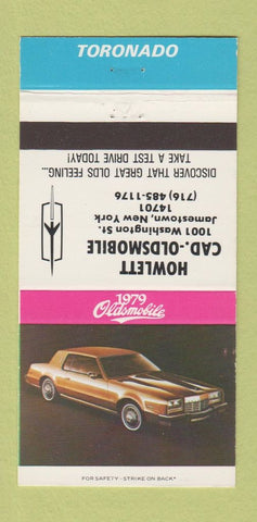 Matchbook Cover - 1979 Oldsmobile Cadillac Howlett Jamestown NY 30 Strike