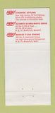 Matchbook Cover - 1956 Oldsmobile Houlihan Dansville NY low phone # 30 Strike
