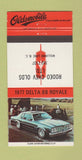Matchbook Cover - 1977 Oldsmobile Rodeo Chevrolet Williams Lake BC 30 Strike