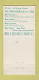 Matchbook Cover - 1955 Oldsmobile Emmons Greenfield MA 30 Strike