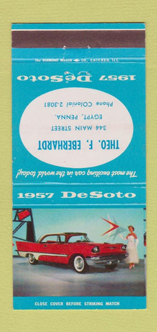Matchbook Cover - 1957 DeSoto Theo Eberhardt Egypt PA 30 Strike