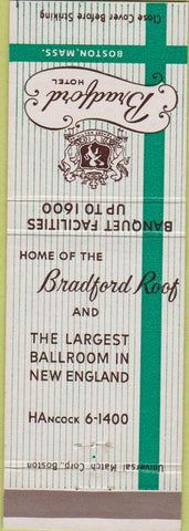Matchbook Cover - Bradford Hotel Boston MA