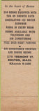 Matchbook Cover - Bradford Hotel Boston MA