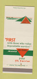 Matchbook Cover - All States Trucking 30 Strike
