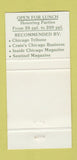 Matchbook Cover - La Terraza Mexican Food Chicago IL 30 Strike
