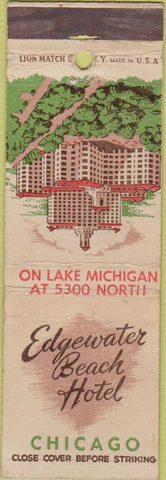 Matchbook Cover - Edgewater Beach Hotel Chicago IL wear
