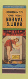 Matchbook Cover - Bart's Tavern Pittsburgh PA pinup