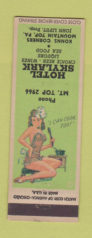 Matchbook Cover - Hotel Skylark Mountain Top PA pinup John Liput