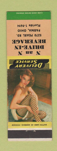 Matchbook Cover - N&N Drive In Beverage Parma OH pinup