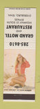 Matchbook Cover - Grand Motel Restuarnat Dyersburg TN pinup