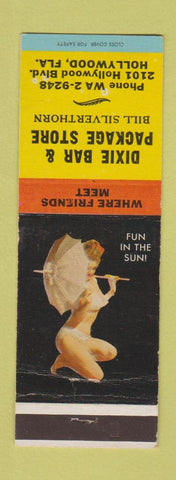 Matchbook Cover - Dixie Bar Package Liquor Hollywood FL pinup WEAR
