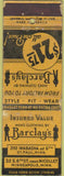 Matchbook Cover - Barclay's Mens Clothes Minneapolis MN WEAR