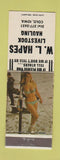 Matchbook Cover - WL Hapes Livestock Hauling Colo IA pinup