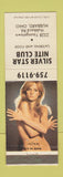 Matchbook Cover - Silver Star Nite Club Hubbard OH pinup