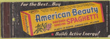 Matchbook Cover - American Beauty Spaghetti Denver Kansas City
