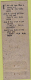 Matchbook Cover - Yell O Taxi Inc POOR