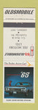 Matchbook Cover - 1965 Oldsmobile Lindsay ON