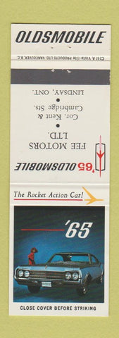 Matchbook Cover - 1965 Oldsmobile Lindsay ON