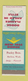 Matchbook Cover - Pauley Bros Dodge 1955 Plymouth Shelton WA
