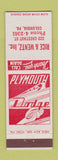 Matchbook Cover - Rice and Wentz Plymouth Dodge Columbia PA