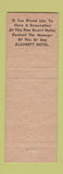 Matchbook Cover - Soreno Hotel St Petersburg FL