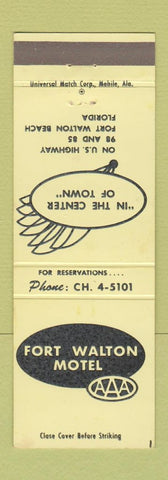 Matchbook Cover - Fort Walton Motel Fort Walton Beach FL