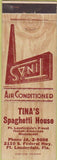 Matchbook Cover - Tina's Spaghetti House Fort Lauderdale FL