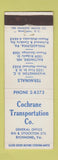 Matchbook Cover - Cochrane Transport Trucking Richmond VA