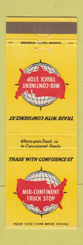 Matchbook Cover - Mid Continent Truck Stop Crowley LA Dallas TX