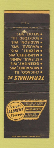 Matchbook Cover - Albrent Storage Freight Wausau WI