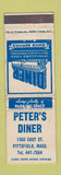 Matchbook Cover - Peter's Diner Pittsfield MA WEAR