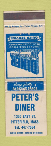 Matchbook Cover - Peter's Diner Pittsfield MA WEAR