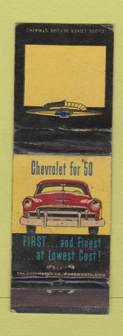 Matchbook Cover - 1950 Chevrolet BLANK WEAR