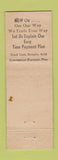 Matchbook Cover - Indian Head Pontiac Cadillac Brattleboro VT low phone # WEAR