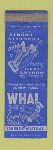 Matchbook Cover - WHAI Radio Franklin County MA?