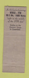 Matchbook Cover - WHAI Radio Franklin County MA?