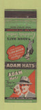 Matchbook Cover - Adam Hats Celebrity WORN