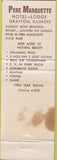 Matchbook Cover - Pere Morquette Hotel Grafton IL STAINED