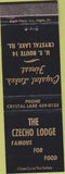 Matchbook Cover - Czecho Lodge Crystal Lake IL
