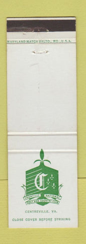 Matchbook Cover - Chantilly National Golf Country Club Centreville VA