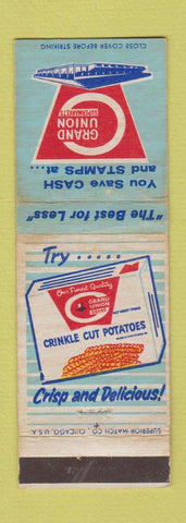 Matchbook Cover - Grand Union Supermarkets French Fries WEAR