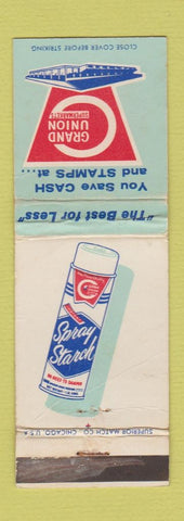 Matchbook Cover - Grand Union Supermarkets Spray Starch WEAR