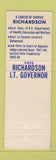 Matchbook Cover - Elliot Richardson Lieutenant Governor MA