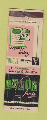 Matchbook Cover - Louis Foods Grocery Amherst MA WEAR