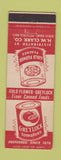 Matchbook Cover Greylock Tomatoes Gold Flower Peaches North Adams Pittsfield MA