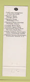 Matchbook Cover - Condado Beach Hotel San Juan Puerto Rico